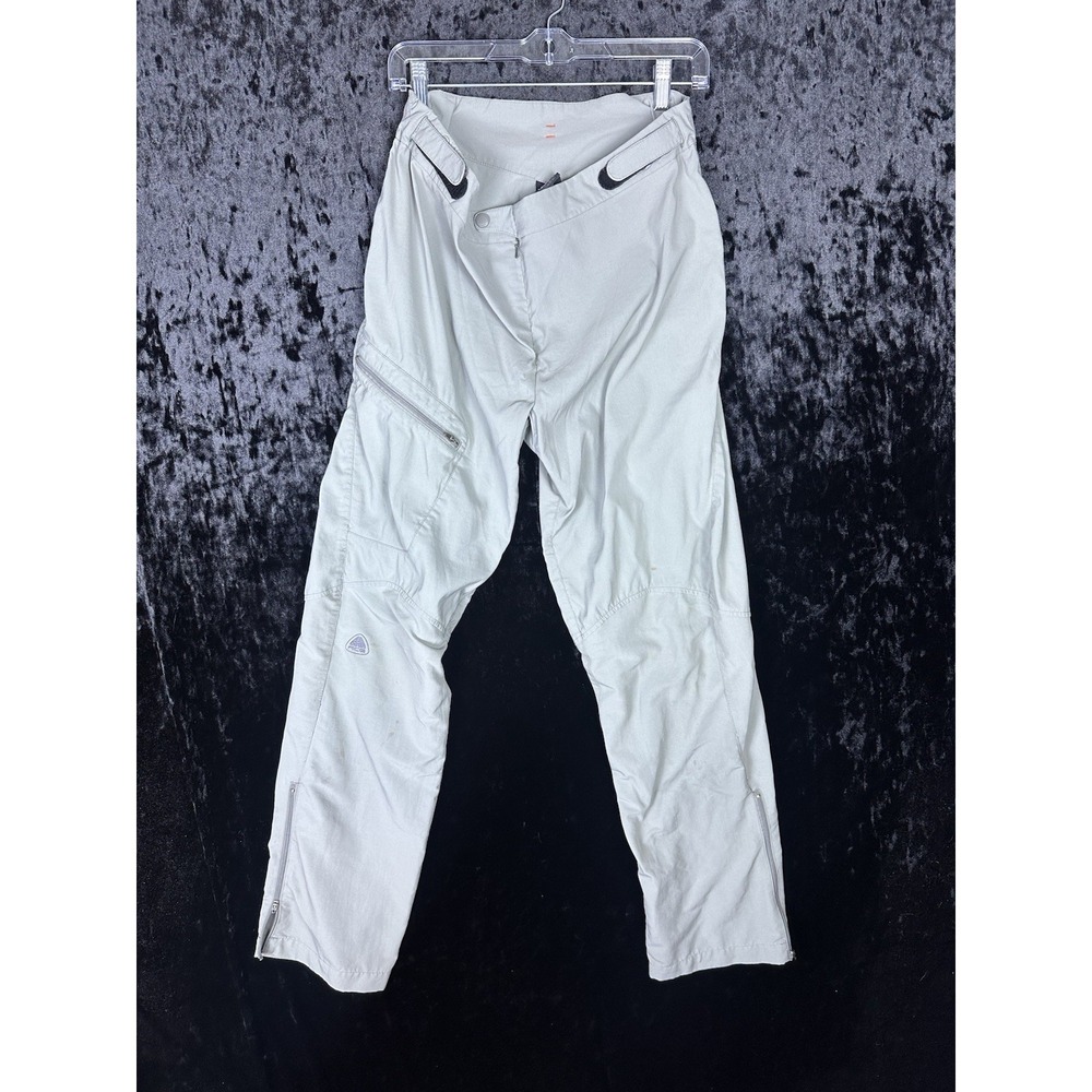 Nike ACG Ankle Zip Windbreaker Pants Youth L Gray Cargo Pocket Adjustable Waist